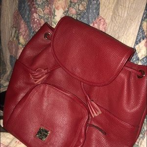 Red Leather Dooney & Bourke backpack used